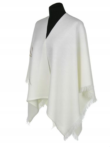 PONCZO CHUSTA Z HAFTEM KREMOWE ECRU R. UNI 42 - 56 na Arena.pl