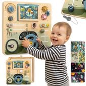 Tablica edukacyjna Mamabrum Montessori 2w1 kokpit kierowcy 45 x 45 cm