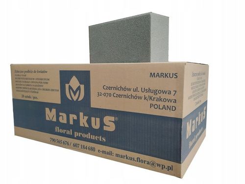 Gąbka mokra florystyczna cegła pianka zielona 20 sztuk ! na Arena.pl