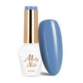 Lakier hybrydowy LED/UV Gel Polish MollyNails Blue Sky Nr 113 Clear Blue 8g