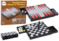 Zestaw Gier 3w1 Plansza Magnetyczna Szachy Warcaby Backgammon