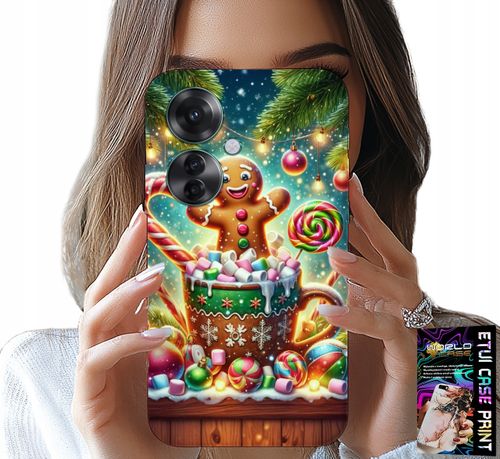ETUI DO OPPO RENO11 F 5G - PIERNIK PIERNIKI ŚWIĄTECZNE WZORY +FOLIA na Arena.pl