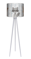 Lampa podłogowa - trójnóg drewniana duża - Zimowe zwierzęta