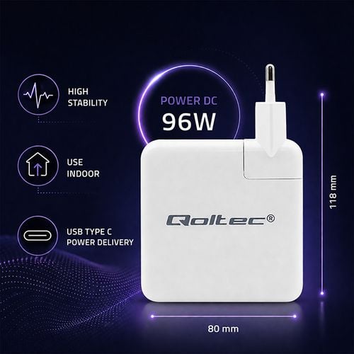 Qoltec ładowarka USB-C PD 96W na Arena.pl