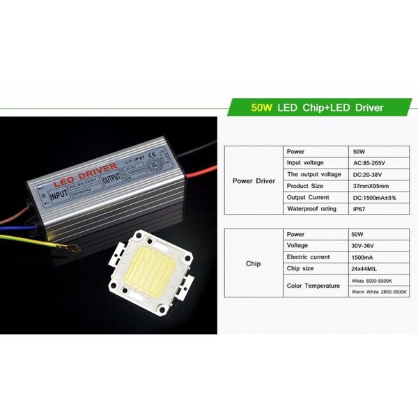 Dioda 20W Cob + Driver Zasilacz +Pasta zdjęcie 2