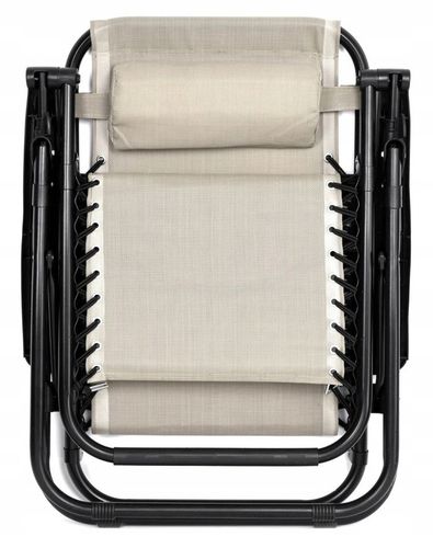 LEŻAK OGRODOWY JASNY BEŻOWY ORION FUNKCJA ZERO GRAVITY na Arena.pl