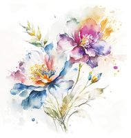 Serwetki papierowe Akwarele Kwiaty, 20 szt.