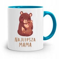 Kubek Błękitny Dla Mamy Matki Najlepsza Mama Z Nadrukiem Ze Zdjęciem