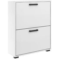 szafka na buty LOFT FALA 12 BIAŁA czarne uchwyty słupek stojąca