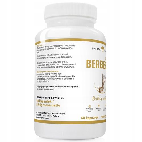 Berberis Ekstrakt 400mg BERBERYS na stres 120 kaps na Arena.pl