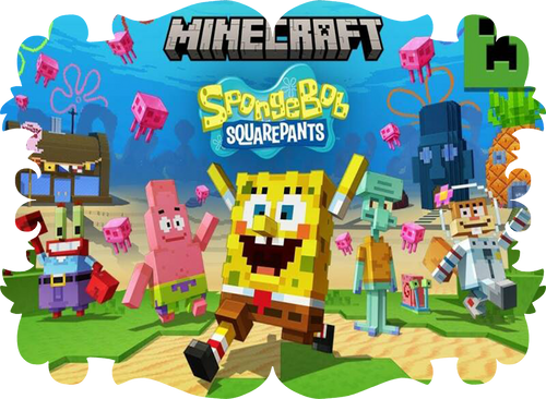 Bidon Junior Spongebob Kanciastoporty - Minecraft remake na Arena.pl