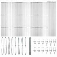 Ogrodzenie z słupkami Srebrny 1.6 x 100 m Stal pokryta PCV