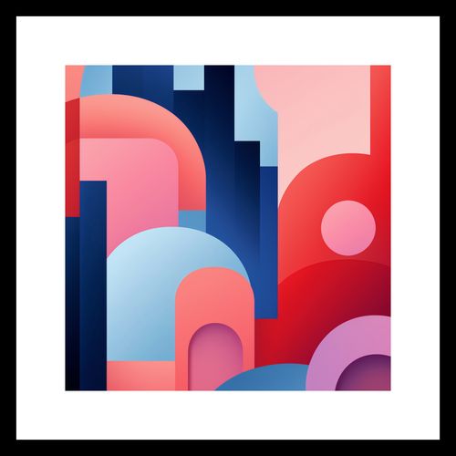 Plakat 20x20cm Miasto Kolorów na Arena.pl