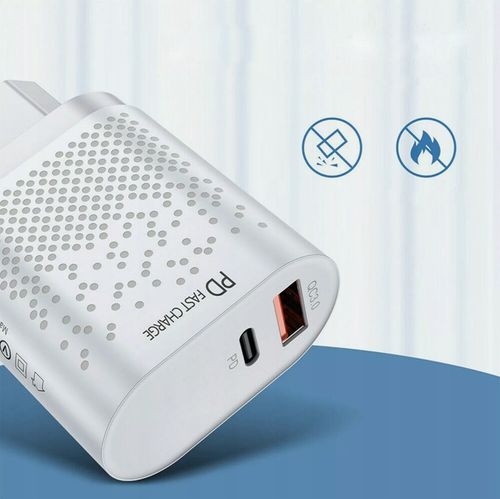 ZESTAW | SZYBKA ŁADOWARKA SIECIOWA USB TYPE-C + KABEL TYPE C | PD20W 3000mA na Arena.pl