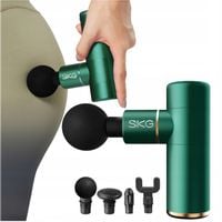 SKG PISTOLET DO MASAŻU PLECÓW CIAŁA STÓP LEKKI 4 KOŃCÓWKI MASSAGE GUN