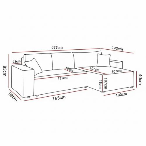 Nowoczesny Narożnik POSO Funkcja spania + pojemnik na pościel. na Arena.pl