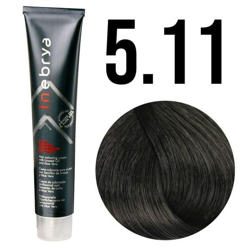 Inebrya farba do włosów, koloryzacja trwała, 100 ml 5/11 jasny brąz intensywny popielaty na Arena.pl