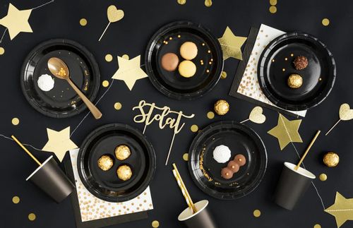 Kubeczki papierowe czarne 6szt. na Arena.pl