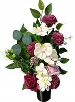 BUKIET WKŁAD DO WAZONU SZTUCZNE KWIATY STROIK NA GRÓB CMENTARZ