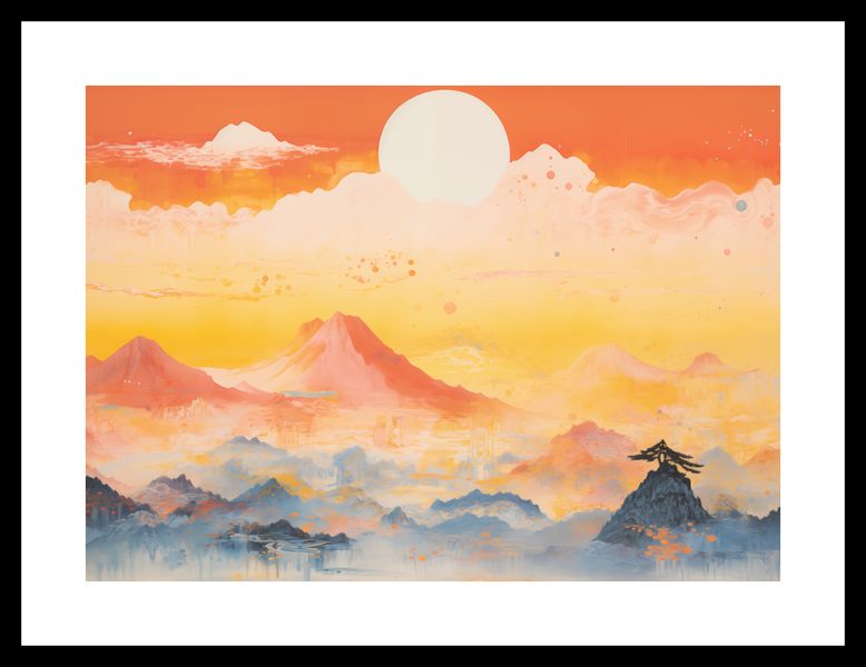 Plakat 35x25cm Świt nad Krainą Ciszych Gór zdjęcie 3