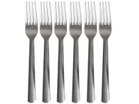 6x widelec widelce stołowe obiadowe 6szt zestaw sztućców gładki kwadratowy