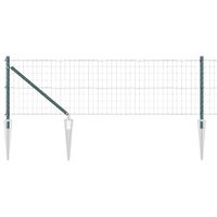 Ogrodzenie z słupkami Zielony 0.4 x 25 m Stal