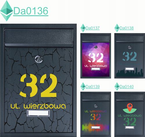SKRZYNKA NA LISTY POCZTOWA stal z nadrukiem UV adres numer domu miejscowość na Arena.pl