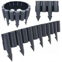 10x Płotek OGRODOWY szary border palisada obrzeże trawnikowe 250 cm