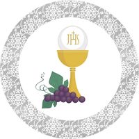 Opłatek na tort Tort Pierwsza Komunia Święta Komunijny Biblia Hostia Tekst