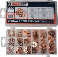 zestaw podkładek miedzianych 150 el