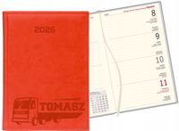 PLANER A6 2026 książkowy Kalendarz PREZENT GRAWER Z IMIENIEM DLA KIEROWCY