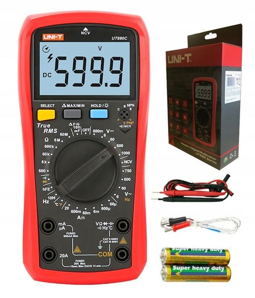 UNI-T UT890C Miernik MULTIMETR TrueRMS 20A NCV hFe zdjęcie 1