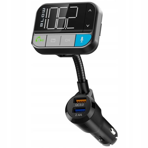 TRANSMITER FM BLUETOOTH 5.0 ZESTAW GŁOŚNOMÓWIĄCY SD QC 3xUSB SIRI/GOOGLE na Arena.pl