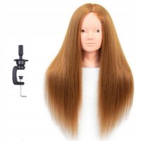 GŁÓWKA GŁOWA FRYZJERSKA TRENINGOWA DO CZESANIA STATYW TERM WŁOS 70cm BLOND5