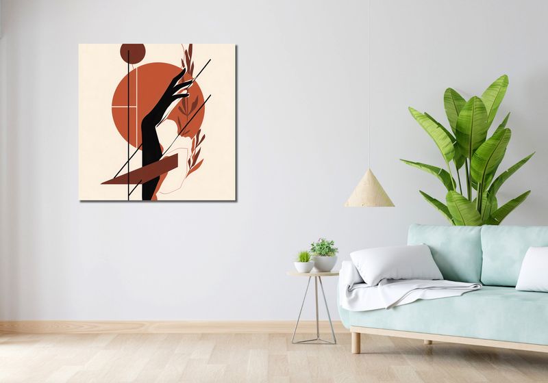 Obraz 90x90cm Zmierzch na Dłoni zdjęcie 2