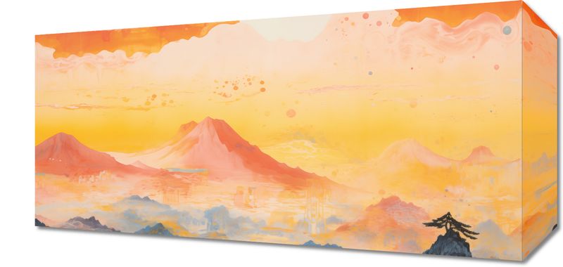 Obraz 40x20cm Świt nad Krainą Ciszych Gór zdjęcie 1