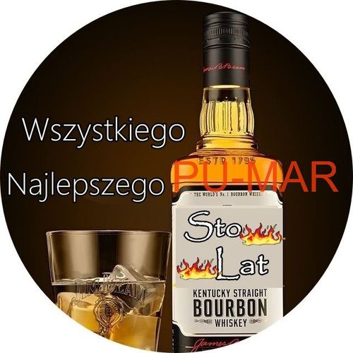 Opłatek na tort Urodziny Jack Daniels Whisky Drink Kieliszek Tekst Gratis na Arena.pl