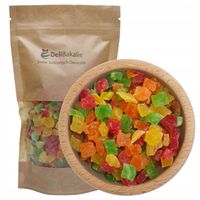 Papaja kandyzowana kostka 1kg mix kolorów DeliBakalie