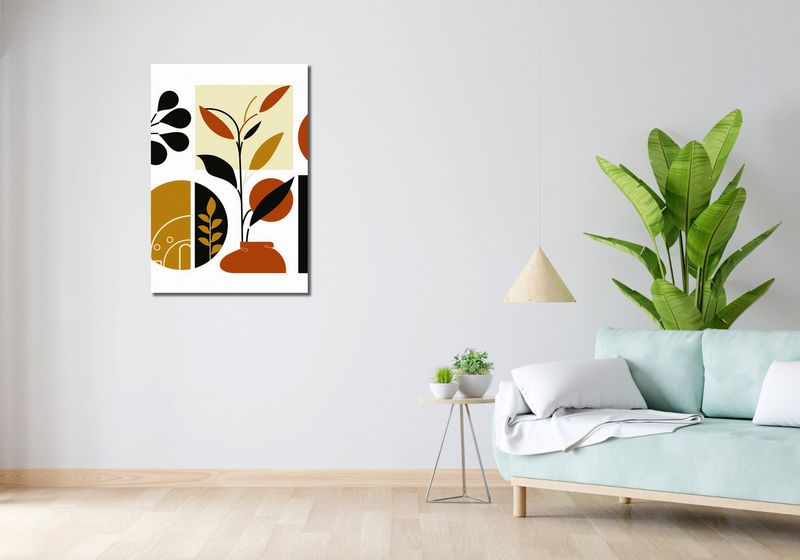Obraz 60x90cm Kolaż Botaniczny zdjęcie 2