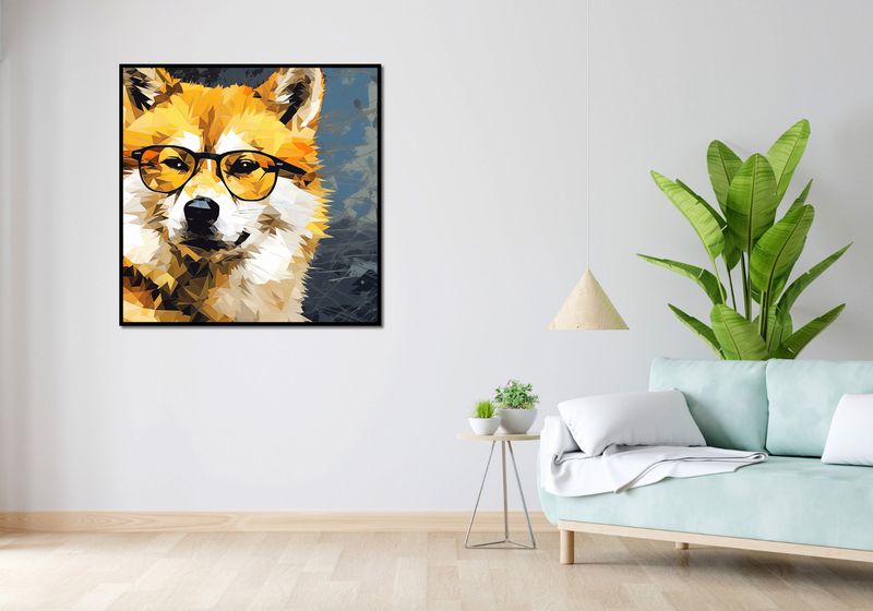 Plakat 100x100cm Intelektualny Psiak zdjęcie 4