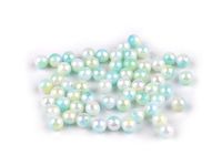 KORALIKI EFEKT MERMAID MIĘTA 6MM 50SZT