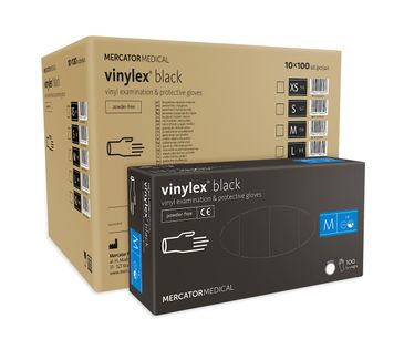 Rękawice winylowe vinylex black rozmiar M karton 10 x 100 szt