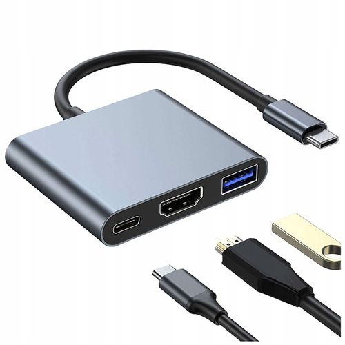 ROZDZIELACZ ADAPTER HUB HDMI TYPE-C DO MACBOOK AIR PRO 13 14 15 16 M1 M2 M3 na Arena.pl