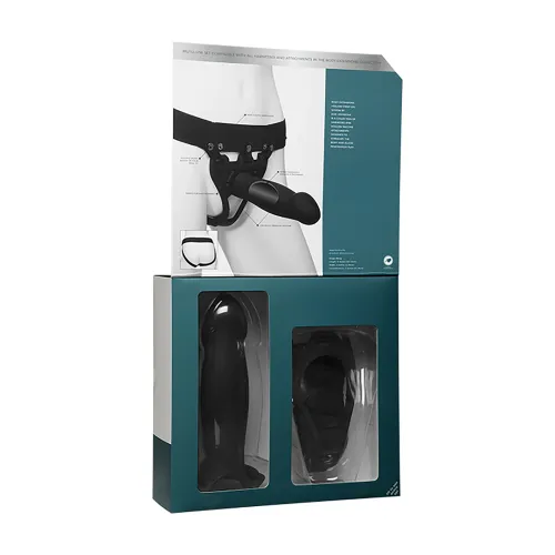 doc johnson body extensions bold - uprząż silikonowa z pilotem i nakładką na Arena.pl