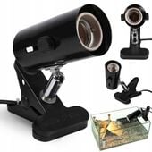 LAMPA UCHWYT NA ŻARÓWKĘ DO ZAMOCOWANIA METALOWA W TERRARIUM MOCNY DO 200W