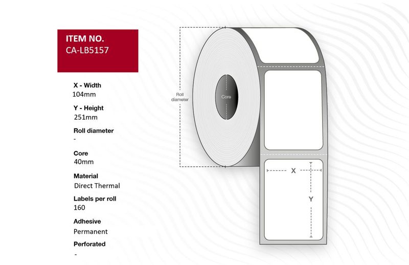 Capture Label 104 x 251mm, Core 40mm, zdjęcie 1