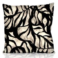 Poszewka Welurowa 45X45 Beżowy Liść 21120