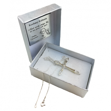 SREBRNY KRZYŻYK OZDOBNY Z CYRKONIAMI SREBRO PRÓBY 925 DOSTĘPNY W RÓŻNYCH KOLORACH na Arena.pl