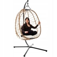 Huśtawka ogrodowa kokon fotel wiszący di volio gruba poduszka