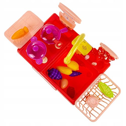 KUCHNIA ZLEW Z WODĄ DLA DZIECI KRAN NA BATERIE PALNIKI AKCESORIA WARZYWA na Arena.pl